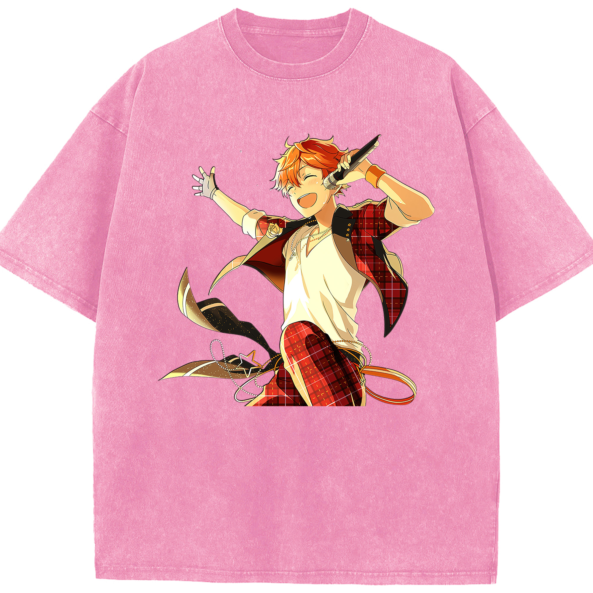 （画像用） あんさんぶるスターズ! Ensemble Stars 綿100% ヴィンテージ風 半袖Tシャツ（フロントプリント）